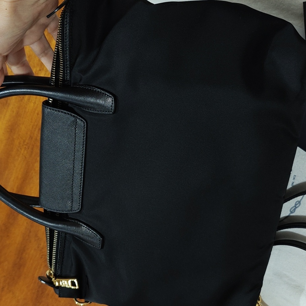 Prada Black Nylon And Leather Satchel Bag - Picture 4 of 17